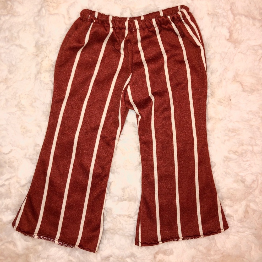 0-3 month girl striped bell bottoms